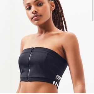 Adidas sporty zip crop top